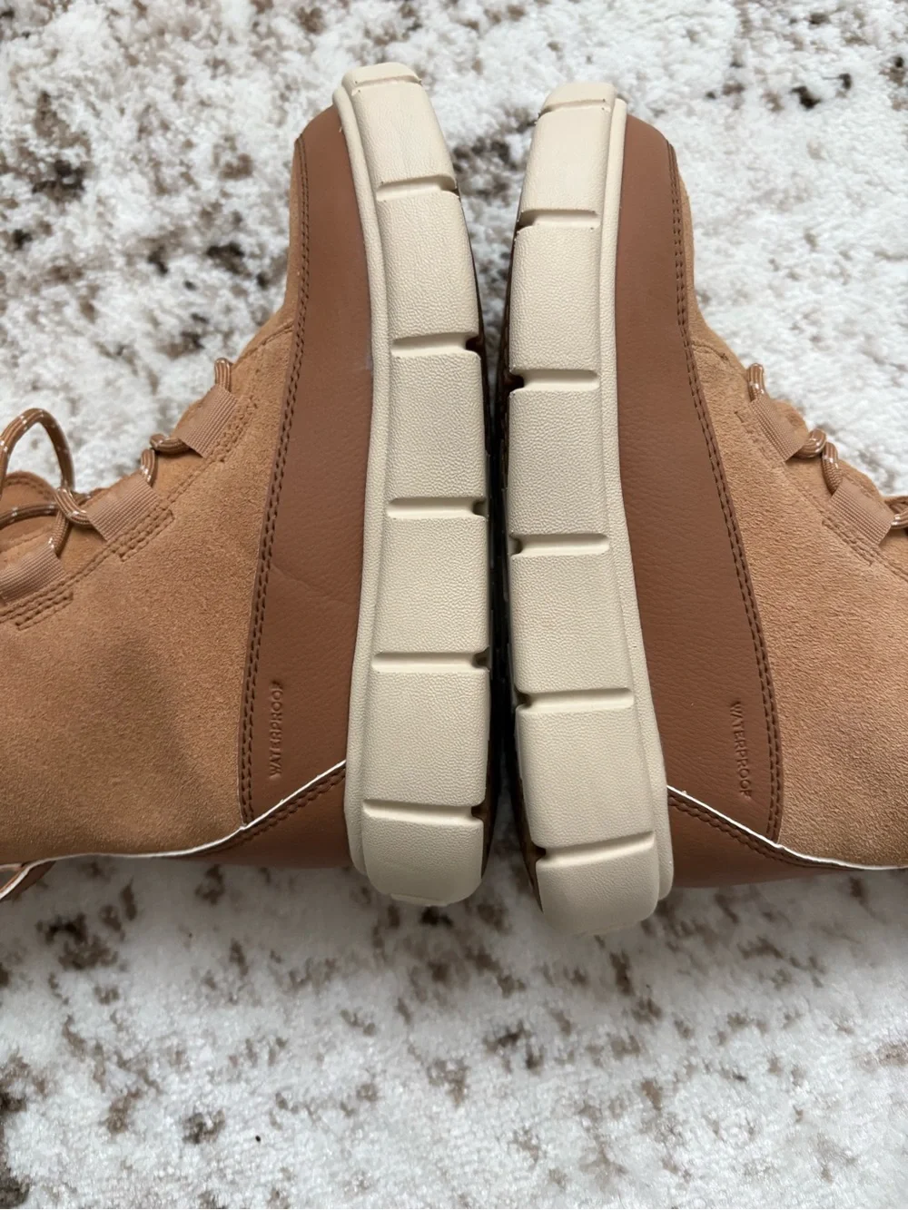 Sorel Kids Tan Faux-Fur Lined Lace-Up Boots